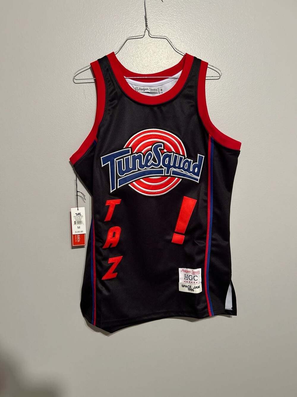 Headgear Classics Space Jam 1996 Taz Tasmanian Devil Tune Squad Basketball Jerse